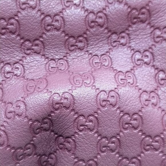 Authentic Gucci Pink Leather Hand Bag mon585-111325 - Picture 10 of 16